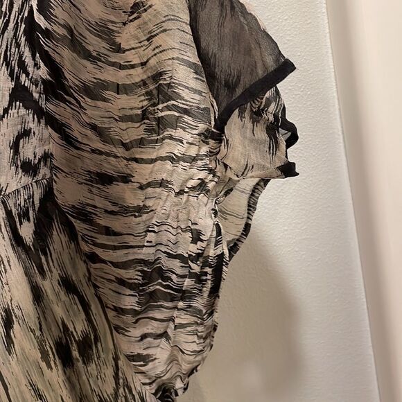 NWOT Joie woman’s black and gray silk sheer dress - Picture 13 of 15